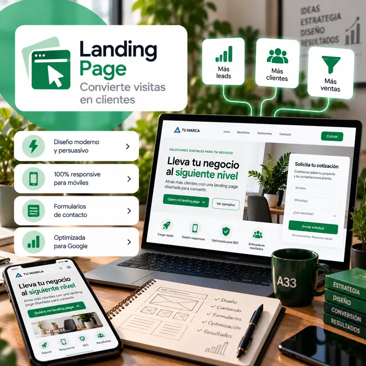 Service image: Custom landing page